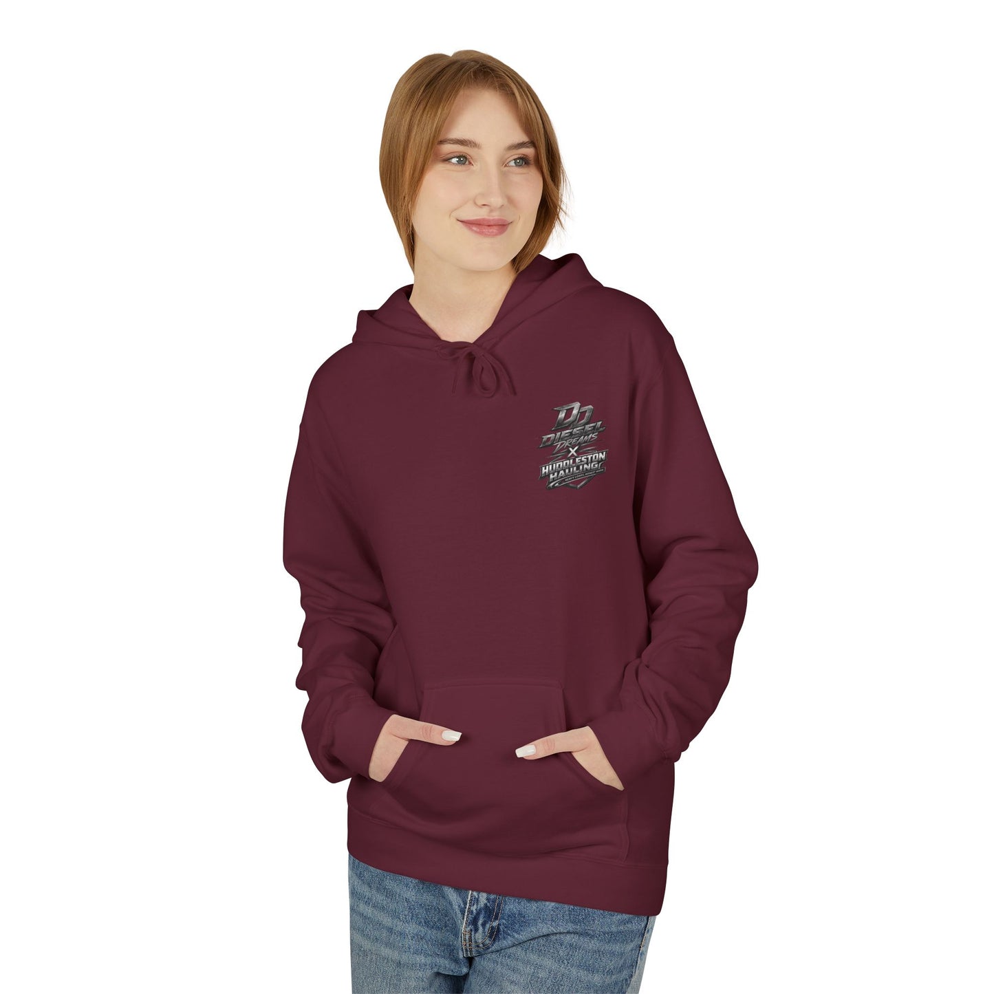 Cocky Diesel Graphic Hoodie — Retro Truck Streetwear with “Good I Won’t Care” Slogan