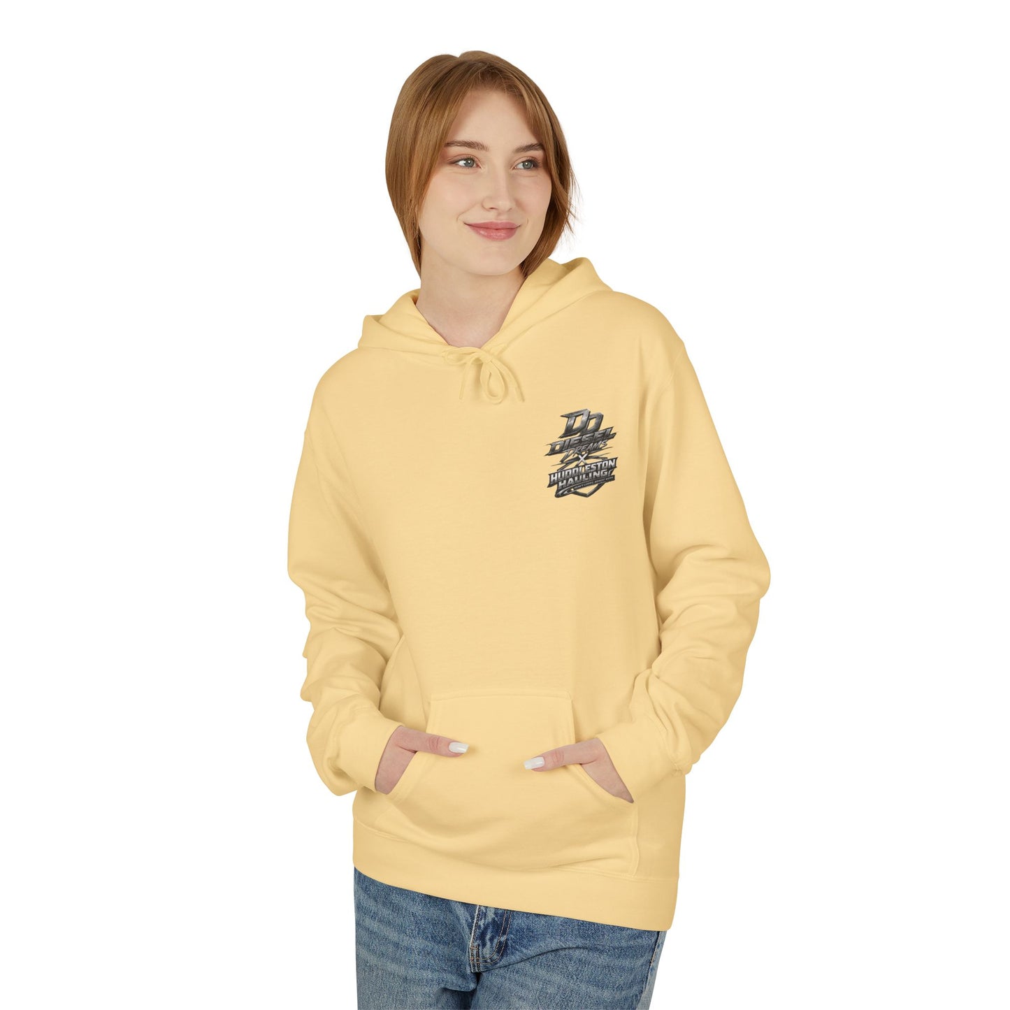 Cocky Diesel Graphic Hoodie — Retro Truck Streetwear with “Good I Won’t Care” Slogan