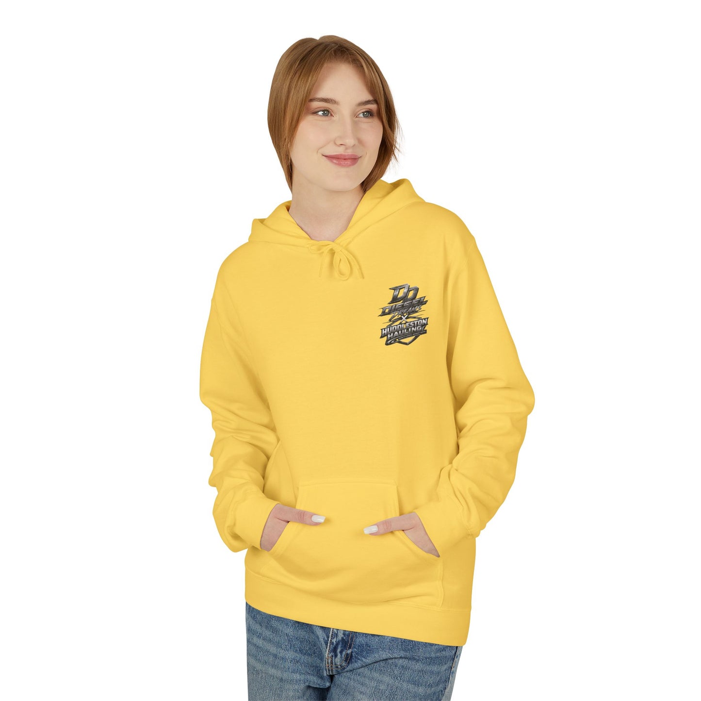 Cocky Diesel Graphic Hoodie — Retro Truck Streetwear with “Good I Won’t Care” Slogan